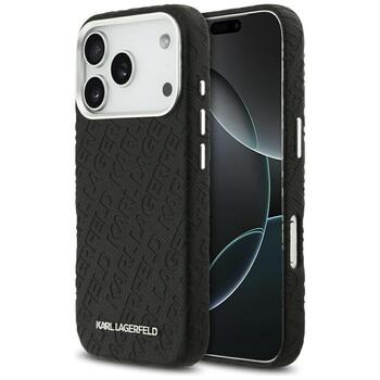 Karl Lagerfeld Grained PU Repeated Logo MagSafe Case Чехол для Apple iPhone 17 Pro (KLHMP17LPGKLFOFK)