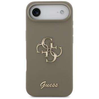 Guess Silicone Big 4G Script Case Защитный чехол для iPhone 17 Air / коричневый (GUHCP17MSC4GSMW)
