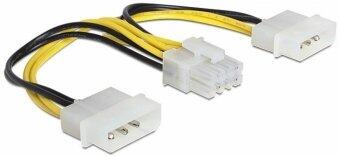 Delock Strāvas Kabelis 8 Pin EPS - 2 x 4 Pin Molex (83410)