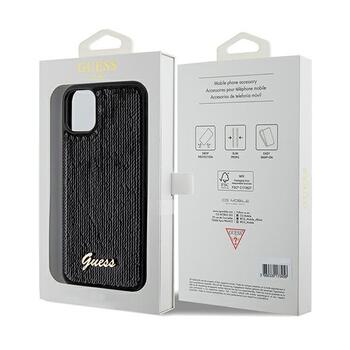 Guess GUHCN61PSFDGSK Sequin Script Metal Aizsargapvalks priekš iPhone 11 / Xr 6.1