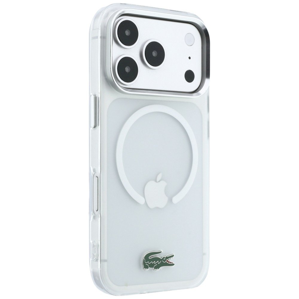 Lacoste IML Frosted Laquer Logo MagSafe Case Aizsargapvalks priekš iPhone 18 Pro Max / 17 Pro Max / caurspīdīgs (LCHMP18X6UFRLAH)