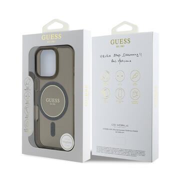 Guess IML Glitter Ring MagSafe Case Чехол для Apple iPhone 16 Pro Max (GUHMP16XHFGEREK)