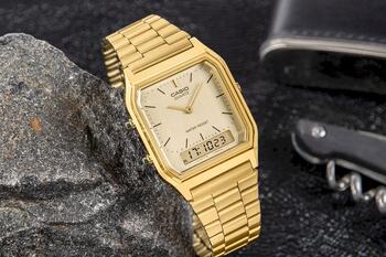 CASIO AQ-230GA-9DMQYES Vīriešu pulkstenis / Zelta (AQ-230GA-9DMQYES)