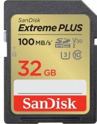 SanDisk Extreme Plus SDHC Atmiņas Karte 100 MB / 32GB (SDSDXWT-032G-GNCIN)