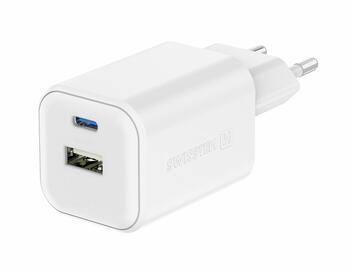 Swissten Travel 3арядное устройство GaN USB-C / PD USB-A / 18W QC / 45W (22071300)