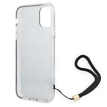 Guess GUOHCN61H4STW Hardcase 4G Print Strap Aizsargapvalks priekš iPhone 11 / brūns (GUOHCN61H4STW)