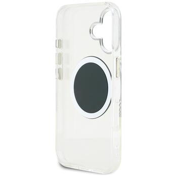 Guess IML Metal Colored Circle Classic Logo MagSafe Aizsargapvalks priekš iPhone 16 / melns (GUHMP16SHTDRCEDK)