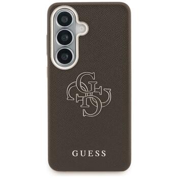 Case Guess Grained Big 4G Metal Logo Aizsargapvalks priekš Samsung Galaxy S26+ / brūns (GUHCS26M5PS4RGGW)