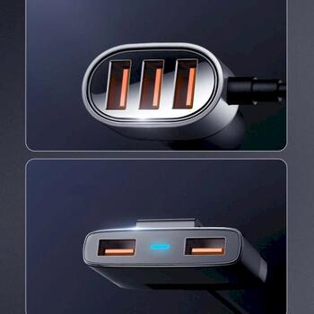 Joyroom JR-CL03 Car Charger 5-in-1 U+U+U+U+U Automašīnas lādētājs 31W / melns (JR-CL03-BLK)