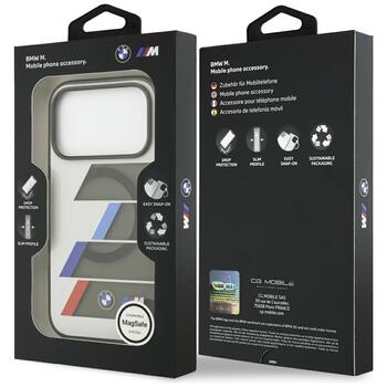 BMW M IML Metal Buttons Tricolor Lines MagSafe Case Защитный Чехол для Apple iPhone 17 Pro Max (BMHMP17X25HTTRIA)