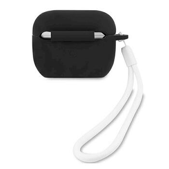 Guess GUACAPLSVSBW AirPods Pro cover Защитный чехол для AirPods Pro Silicone Vintage / чёрный/белый (GUACAPLSVSBW)