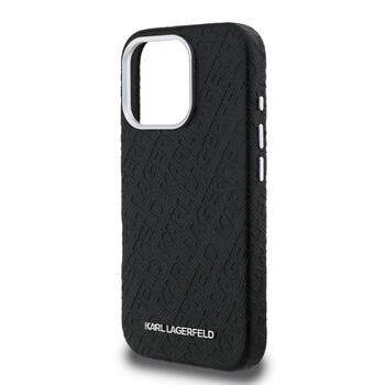Karl Lagerfeld Grained PU Repeated Logo MagSafe Case Чехол для Apple iPhone 16 Pro Max (KLHMP16XPGKLFOFK)