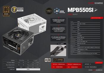 Mars Gaming MPB550SI Barošanas Bloks ATX 550W (MPB550SI)