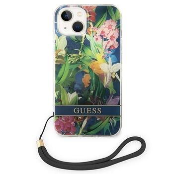 Guess GUOHCP14MHFLSB Flower Strap Защитный чехол для iPhone 14 Plus / 15 Plus 6.7