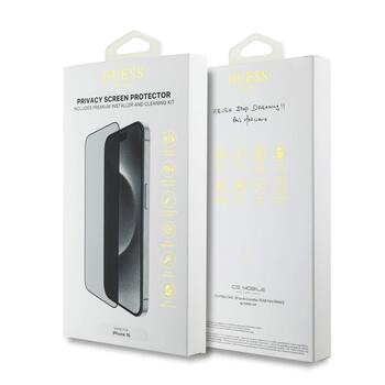 Guess Screen Protector 2.5D PRIVACY for iPhone 16 / чёрный (GUTGP16SBOKGCIP)