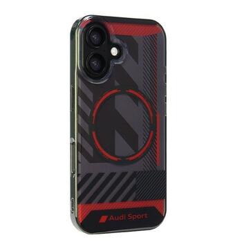Audi IML Sport MagSafe Защитный Чехол для Apple iPhone 16 (AUS-IMLMIP16-RSQ/D2-BK)