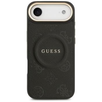 Case Guess Peony Hot Stamp MagSafe Защитный чехол для iPhone Air / чёрный (GUHMP17MPSAMSECK)