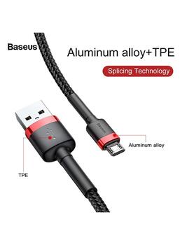 Baseus Cafule USB к microUSB Кабель 2.4A 1m / красно-чёрный (CAMKLF-B91)