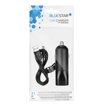 BlueStar Auto Lādētājs 12 V / 24 V / 2000 mA + Micro USB (BL-CC-2ASC-BK)