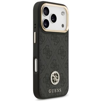 Guess 4G Strass Logo MagSafe Защитный чехол для iPhone 17 Pro / чёрный (GUHMP17LP4GRMDEK)