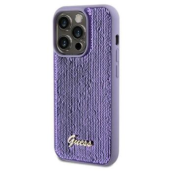 Guess GUHCP13LPSFDGSU Sequin Script Metal Aizsargapvalks priekš iPhone 13 Pro/13 6.1