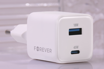 Forever TC-08-45AC GaN PD QC USB-C / USB Tīkla Lādētājs 45W (GSM187243)