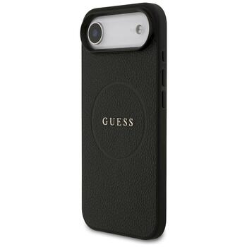 Guess Grained Ring MagSafe case Aizsargapvalks priekš iPhone Air / melns (GUHMP17MPGHSMMK)