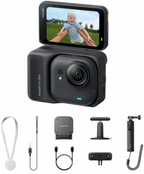 Insta360 GO Ultra Action Camera 4K Creator Bundle Midnight Black (CINSABEA-C-BLK)