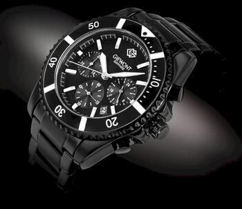 Giewont Vīriešu pulkstenis Chronograph Sapphire / melns (GW3970-B4)