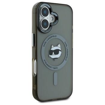 Karl Lagerfeld KLHMP16MHLSCHK Hardcase IML Metal Choupette Head MagS Aizsargapvalks priekš iPhone 16 Plus 6.7