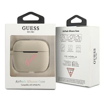 Guess GUACAPLSVSGP AirPods Pro cover Защитный чехол для AirPods Pro Silicone Vintage / серо-розовый (GUACAPLSVSGP)
