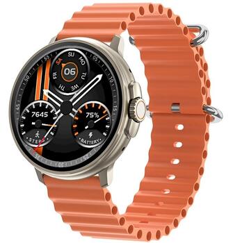 RUBICON RNCF15 Смарт-часы / титановый/оранжевый (SMARUB258)