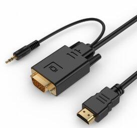 Gembird HDMI - VGA + 3.5mm Full HD Кабель 1.8m (A-HDMI-VGA-03-6)