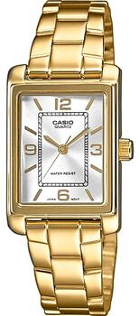 Casio Timeless LTP-1234PG-7AEG Женские Часы 21mm Gold Case Silver Dial (LTP-1234PG-7AEG)
