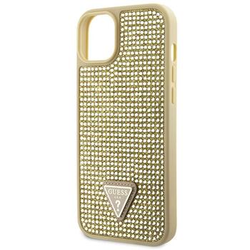 Guess GUHCP14MHDGTPD Hardcase Rhinestone Triangle Aizsargapvalks priekš iPhone 14 Plus/15 Plus 6.7