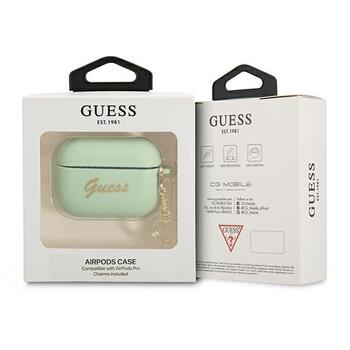 Guess GUAPLSCHSN Silicone Charm Heart Collection Защитный чехол для AirPods Pro / зелёный (GUAPLSCHSN)