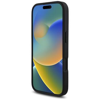 Karl Lagerfeld HC Grained PU Cardslot Metal Elong Защитный чехол для iPhone 16 Pro / чёрный (KLHCP16LPKHPORPK)