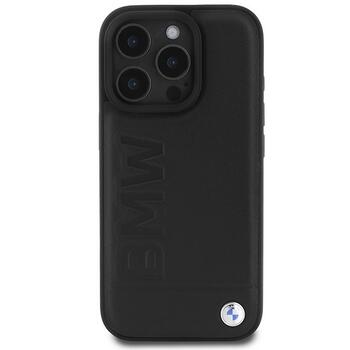 BMW MagSafe Leather Hot Stamp Чехол для Apple iPhone 16 Pro Max (BMHMP16XSLLBK)