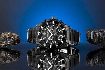 Giewont Vīriešu pulkstenis Chronograph Sapphire / melns (GW3970-B4)