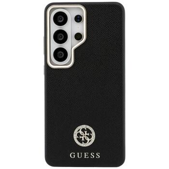 Guess Rhinestone Round Logo MagSafe Защитный чехол для Samsung Galaxy S26 Ultra / чёрный (GUHMS26LPGCRMDEK)