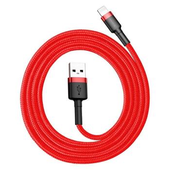 Baseus Cafule USB Lightning Кабель для зарядки 2.4A 1m / чёрный/красный (CALKLF-B09)