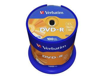 Verbatim DVD-R Записываемые Диски 100шт (43549)