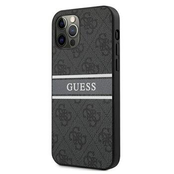 Guess GUHCP12L4GDGR Hardcase 4G Stripe Aizsargapvalks priekš iPhone 12 Pro Max 6,7
