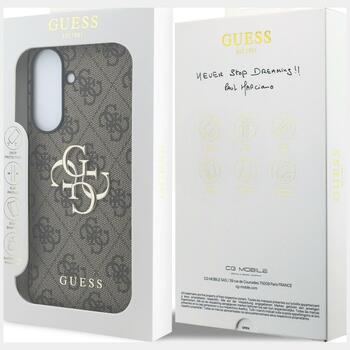 Guess Leather 4G Metal Logo Case Aizsargapvalks priekš Samsung Galaxy A57 5G / brūns (GUHCSA574GMGBR)