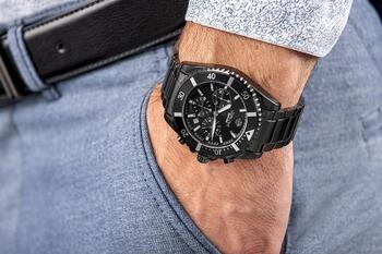 Giewont Vīriešu pulkstenis Chronograph Sapphire / melns (GW3970-B4)