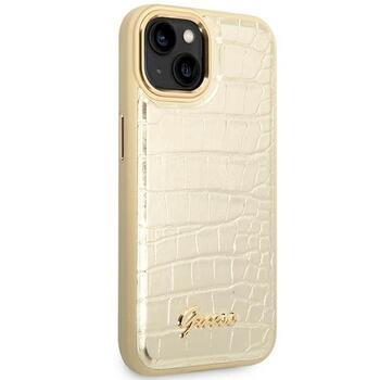 Guess GUHCP14MHGCRHD Croco Collection Aizsargapvalks priekš iPhone 14 Plus / 15 Plus 6.7