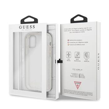 Guess GUHCN58PCGLSI Glitter Hardcase Защитный чехол для iPhone 11 Pro / серебристый (GUHCN58PCGLSI)