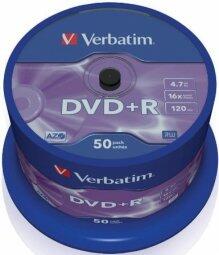 Verbatim Матрицы DVD+R AZO 4.7GB 16x 50 Pack Spindle (43550V)