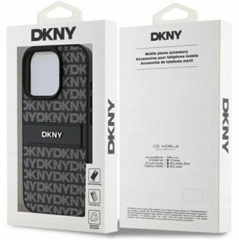 DKNY Texture Pattern Tonal Stripe Защитный Чехол для Apple iPhone 16 Pro (DKHCP16LPRTHSLK)