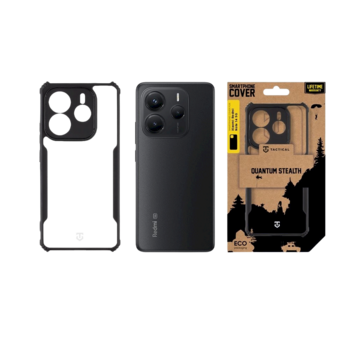 Tactical Quantum Stealth Cover Защитный чехол для Xiaomi Redmi Note 14 5G / прозрачный/чёрный (TA-57983124212)